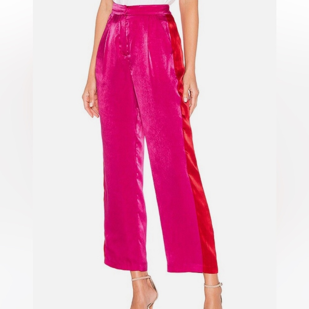 House of Harlow 1960 x Revolve Alessia Pant Red & Pink Color-block